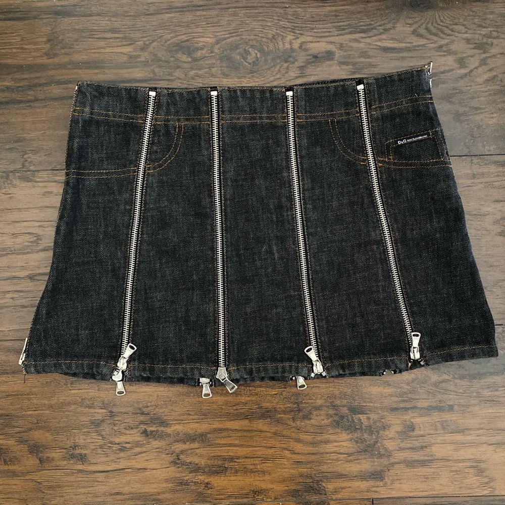 Vintage D&G Denim Zipper Skirt